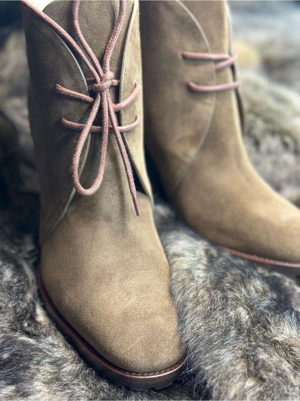 Ralph Lauren Collection Macy Suede 100mm Bootie